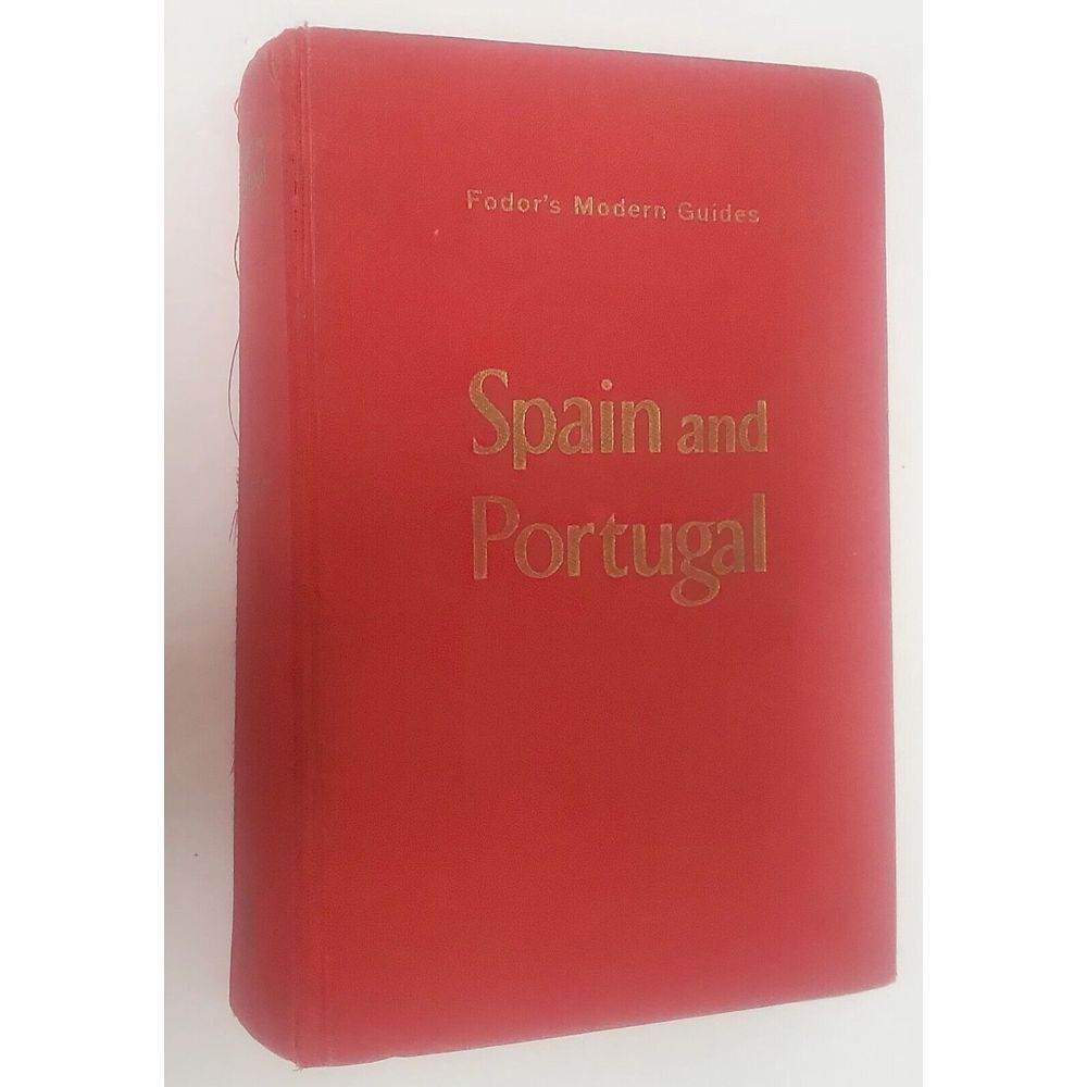 VTG Book Spain and Portugal Fodor's Guide 1957 HC Eugene Fodor Orig.Map & Guide